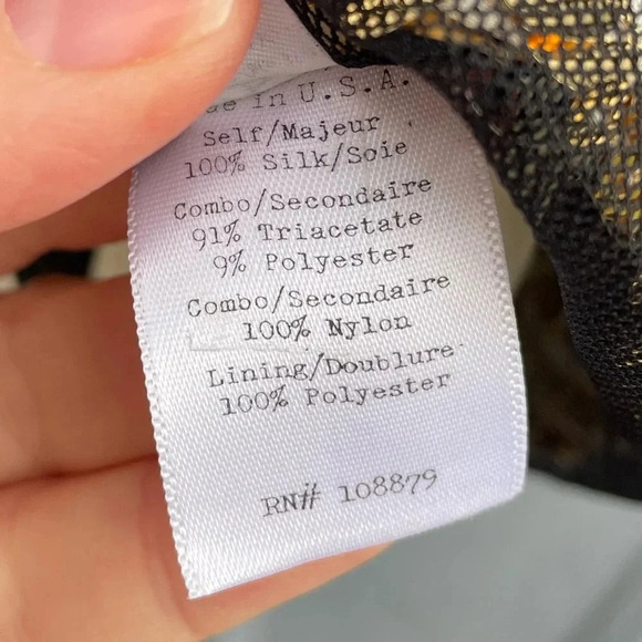 Rag & Bone Bahia Sleeveless Gold Sequin Silk Blouse, Size M - Picture 11 of 11